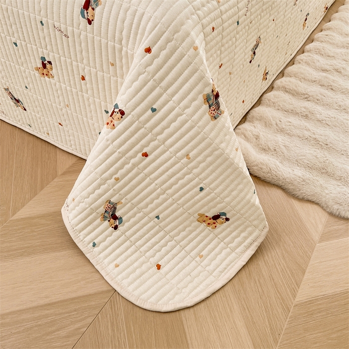 91家纺网 家纺一手货源 找家纺 恒爱 2025新款全棉印花单床盖 牛仔狗狗