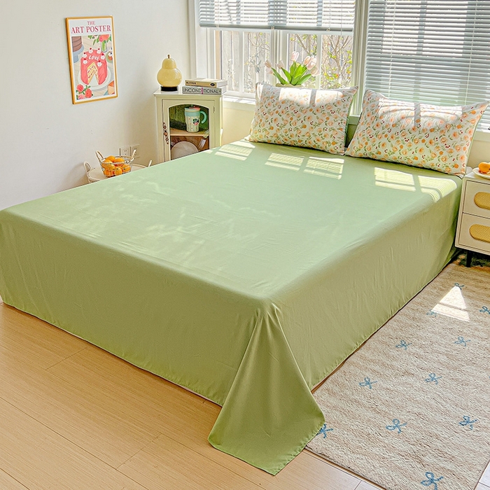 91家纺网 家纺一手货源 找家纺 2025新款水洗云朵糯糯棉简约风ins风小碎花被套床单款床笠款三四件套 热恋