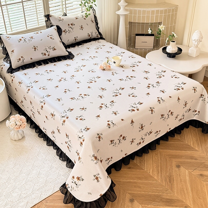 91家纺网 家纺一手货源 找家纺 大麦家纺 2025新款碳光冰丝软凉席夏被四件套 秋之寄语