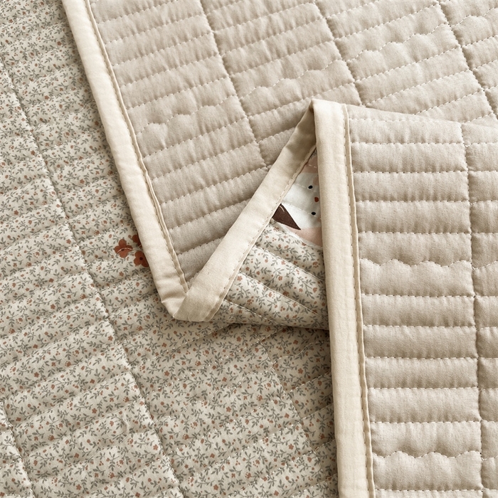 91家纺网 家纺一手货源 找家纺 恒爱 2025新款全棉印花单床盖 安哥拉公主-浅咖