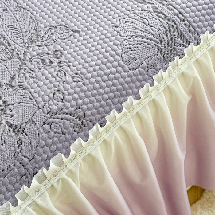 91家纺网 家纺一手货源 找家纺 2025新款冰豆豆凉感床裙凉席席子-花之恋系列冰豆豆床裙凉席-花之恋系列 花之恋-紫色