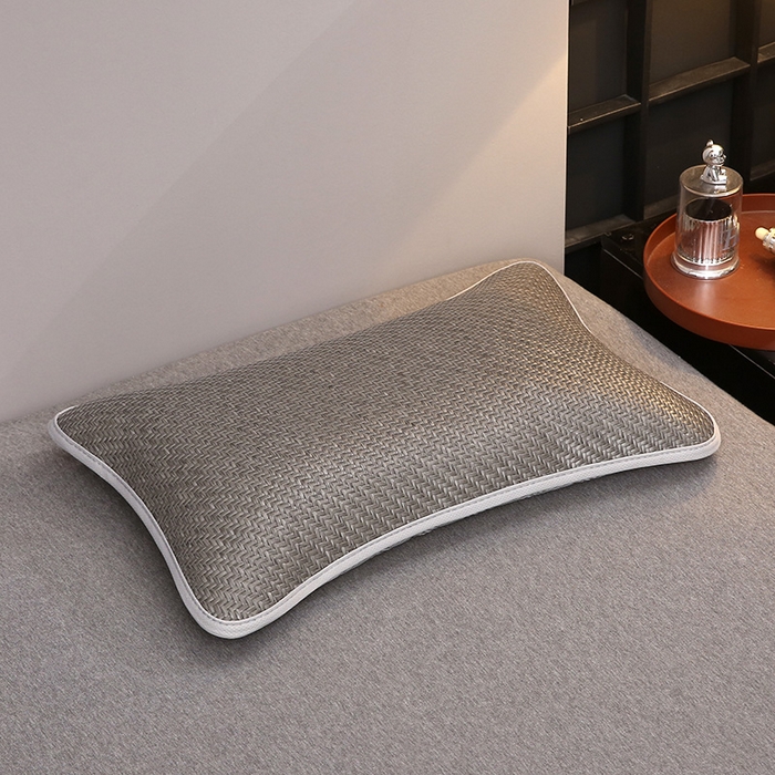 91家纺网 家纺一手货源 找家纺 （总）2025新款纯色冰藤全荞麦枕夏凉凉感枕芯冰丝冰藤枕头