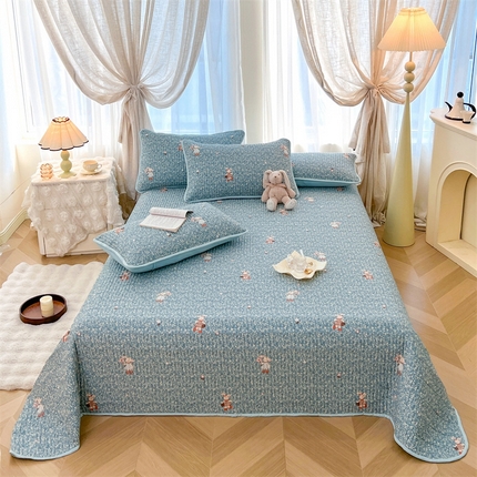 恒爱 2025新款全棉印花单床盖 公主兔-蓝