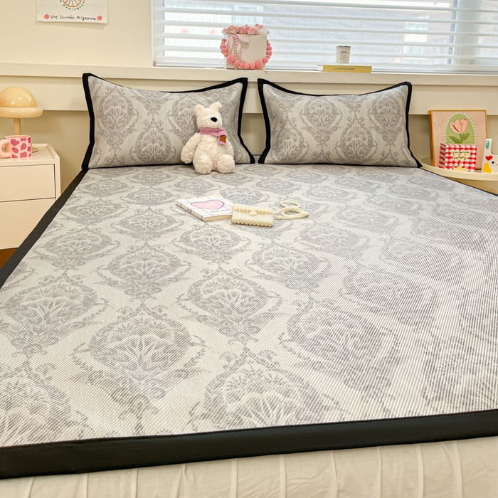 91家纺网 家纺一手货源 找家纺 慕澄家纺 2025新款小清新印花真冰藤系列凉席床席款 床席-威廉