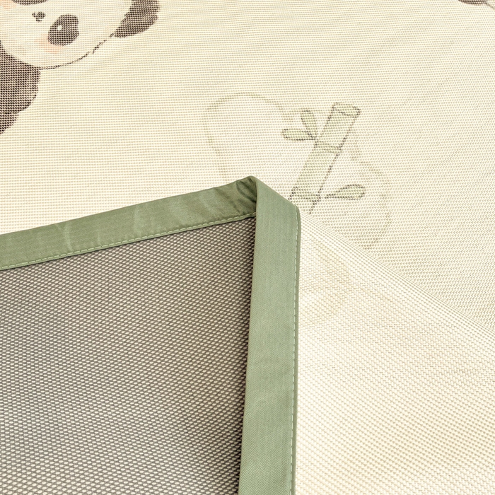 91家纺网 家纺一手货源 找家纺 慕澄家纺 2025新款小清新印花真冰藤系列凉席床席款 床席-熊猫戏竹