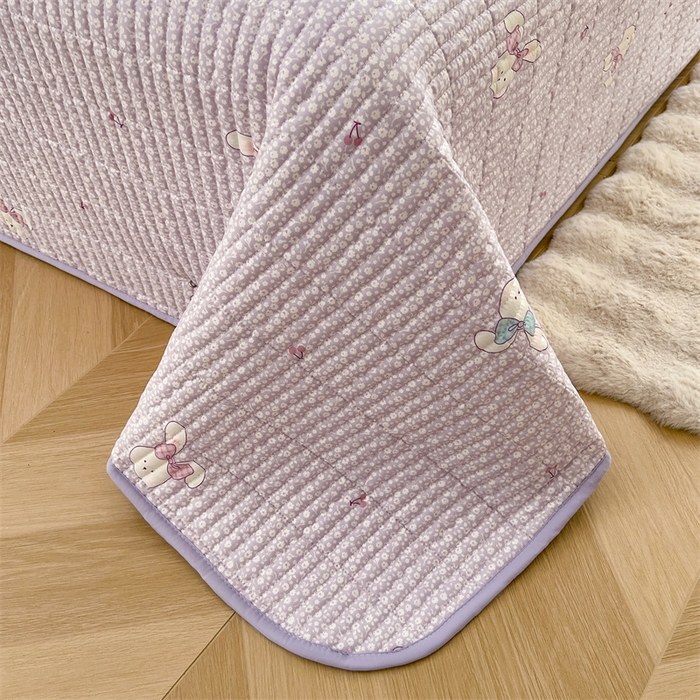 91家纺网 家纺一手货源 找家纺 恒爱 2025新款全棉印花单床盖 童年