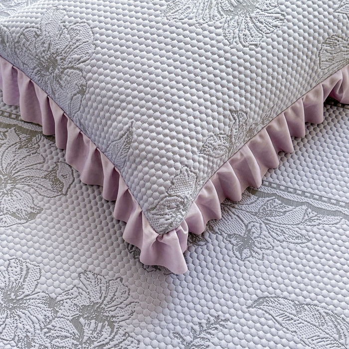 91家纺网 家纺一手货源 找家纺 2025新款冰豆豆凉感床裙凉席席子-花之恋系列冰豆豆床裙凉席-花之恋系列 花之恋-紫色