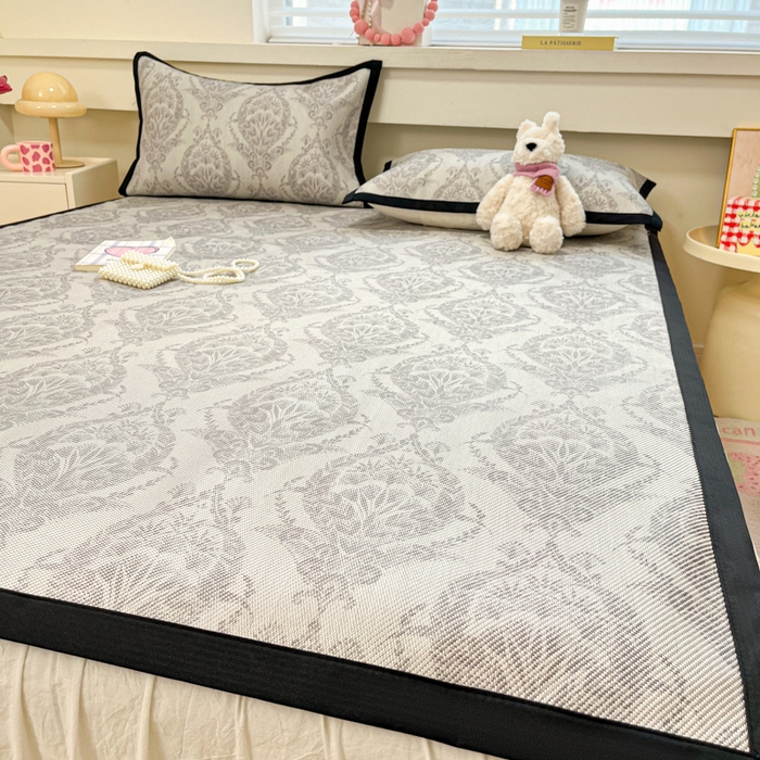 91家纺网 家纺一手货源 找家纺 慕澄家纺 2025新款小清新印花真冰藤系列凉席床席款 床席-威廉