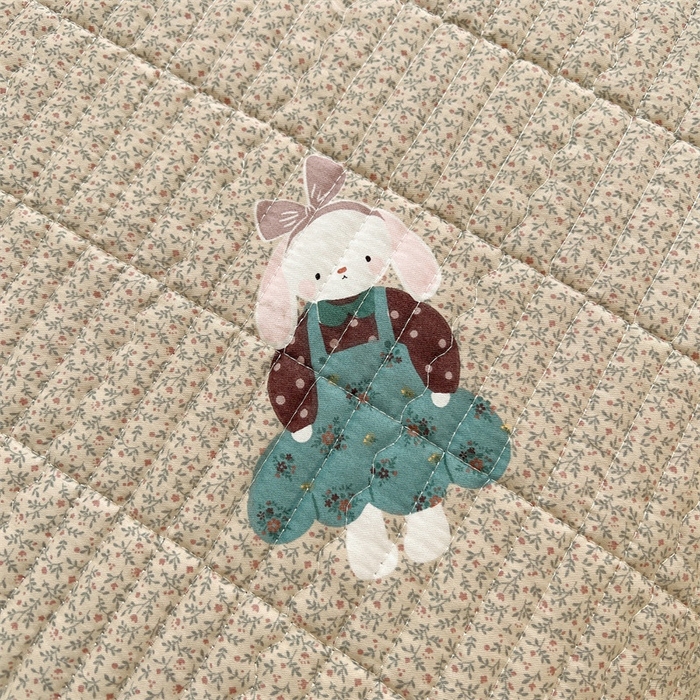 91家纺网 家纺一手货源 找家纺 恒爱 2025新款全棉印花单床盖 安哥拉公主-浅咖