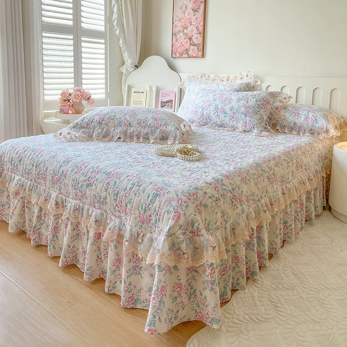 91家纺网 家纺一手货源 找家纺 网红馆 2025新款水洗棉印花床盖四件套 惠仁说