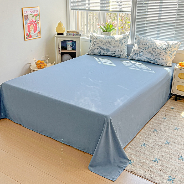 91家纺网 家纺一手货源 找家纺 2025水洗棉双层纱简约风ins风小碎花被套床单款床笠款三四件套-单被套 恋爱季节