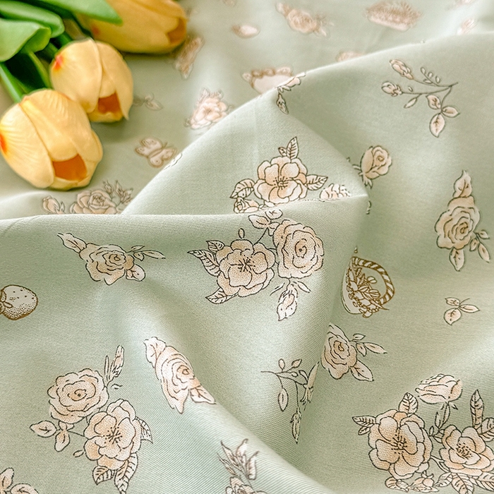 91家纺网 家纺一手货源 找家纺 缦彩家纺  2025新款韩版全棉公主风床单四件套 贝丽花都