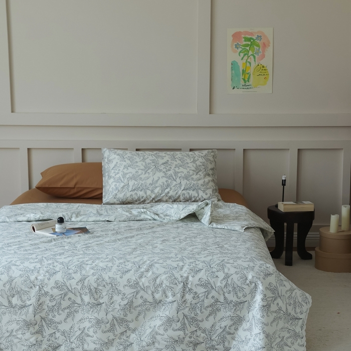 91家纺网 家纺一手货源 找家纺 棉眠 2025新款纯棉花边夏被套件 秋日风铃