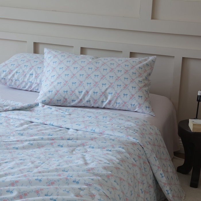 91家纺网 家纺一手货源 找家纺 棉眠 2025新款纯棉花边夏被套件 巴黎周末