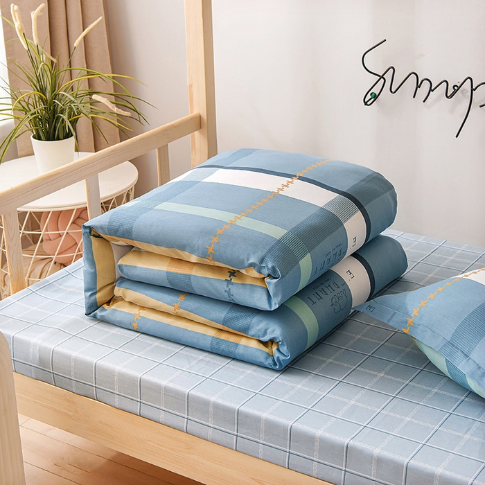 91家纺网 家纺一手货源 找家纺 （总）鑫宇 2025新款全棉13372学生宿舍印花三件套上下铺六件套