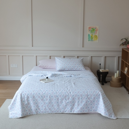 91家纺网 家纺一手货源 找家纺 （总）棉眠 2025新款纯棉花边夏被套件