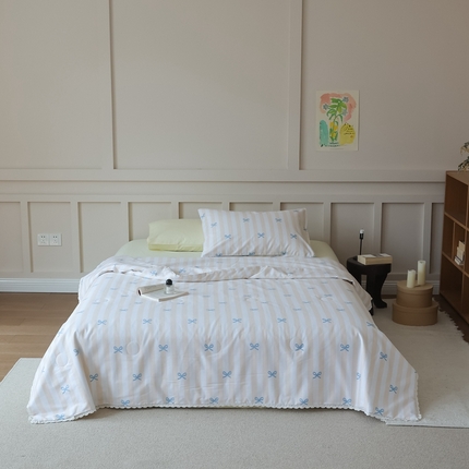 91家纺网 家纺一手货源 找家纺 （总）棉眠 2025新款纯棉花边夏被套件