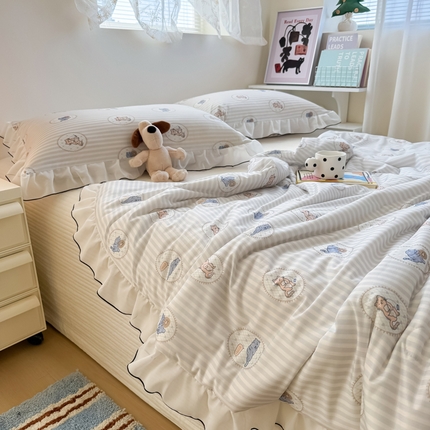 91家纺网 家纺一手货源 找家纺 （总）九花鹿 2025新款凉感提花夏被