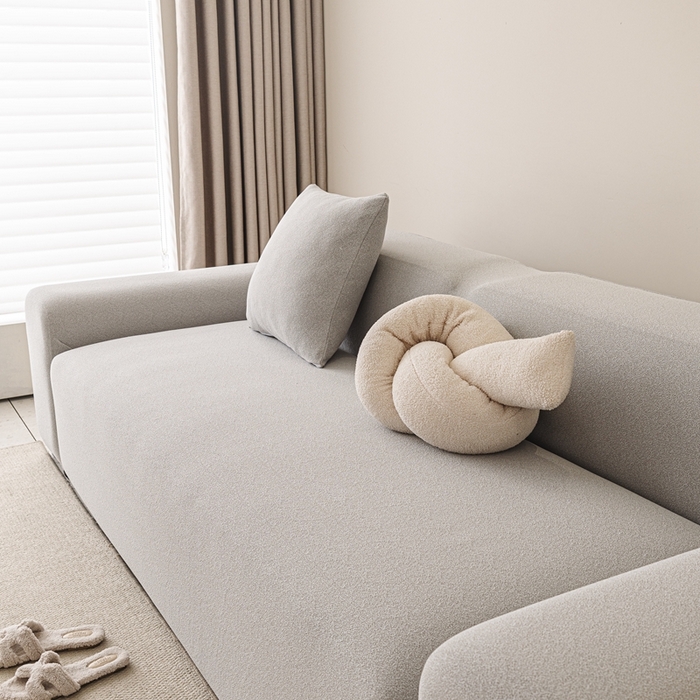 91家纺网 家纺一手货源 找家纺 沐沐家纺  2026新款素鸢沙发套 浅灰 单人(90-140cm)