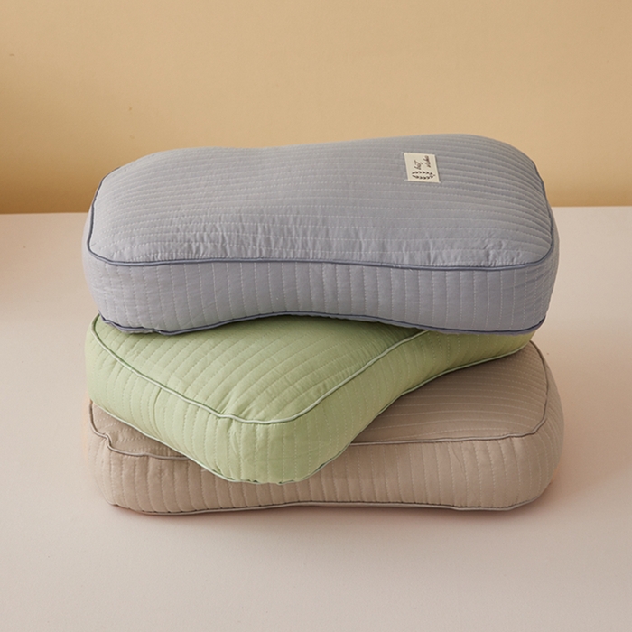 91家纺网 家纺一手货源 找家纺 （总）幸运草2025新款韩版水洗棉砂洗纯荞麦壳面包枕芯护颈椎全荞麦枕