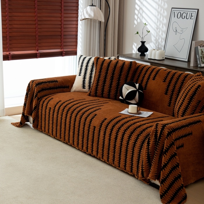 91家纺网 家纺一手货源 找家纺 （总）沐沐 2026新款毛绒款茂林修竹沙发巾