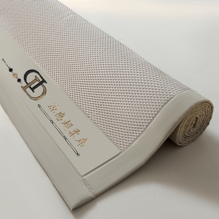 91家纺网 家纺一手货源 找家纺 怡源梦家纺2025新款冰豆豆凉席三件套-巴黎世家系列 巴黎世家 香槟色