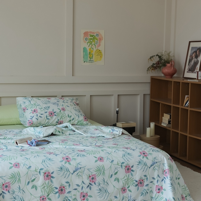 91家纺网 家纺一手货源 找家纺 （总）棉眠 2025新款纯棉花边夏被套件