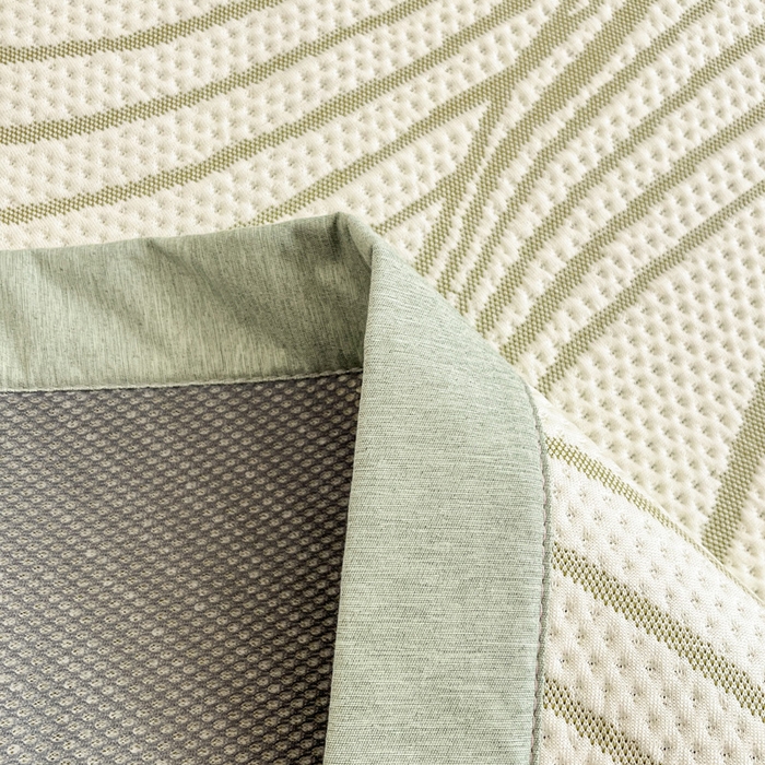 91家纺网 家纺一手货源 找家纺 雅居纺家纺 2025新款A类加厚三明治底简约提花凉感席系列-床席款 曲线-绿