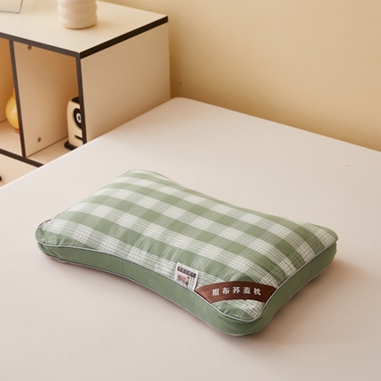 91家纺网 家纺一手货源 找家纺 （总）幸运草2025新款纯棉老粗布荞麦枕