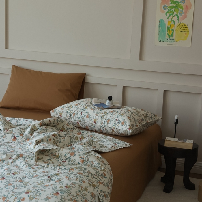 91家纺网 家纺一手货源 找家纺 棉眠 2025新款纯棉花边夏被套件 秋茗