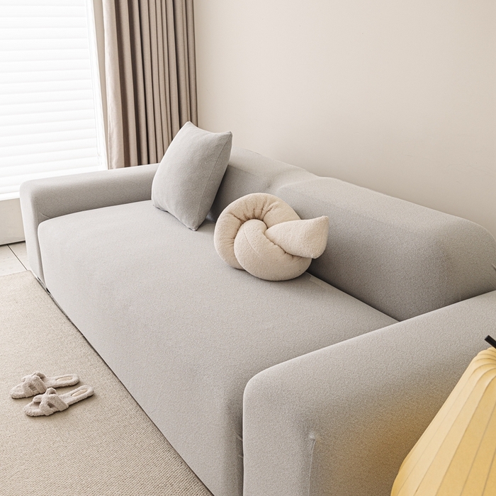 91家纺网 家纺一手货源 找家纺 沐沐家纺  2026新款素鸢沙发套 浅灰 单人(90-140cm)