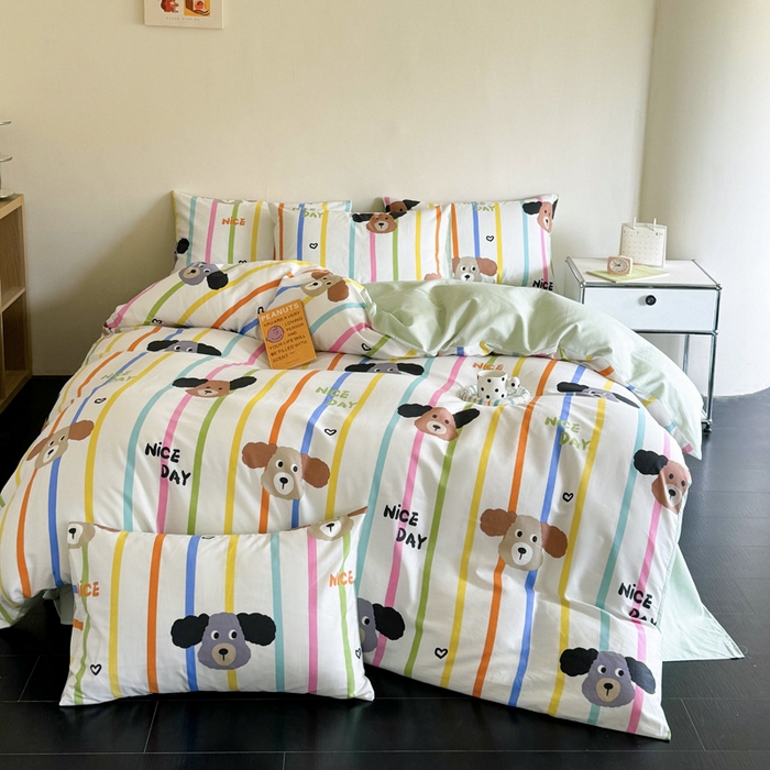 澳梵家居 2025新款全棉印花四件套 彩虹乐园