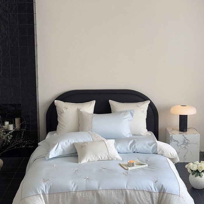 91家纺网 家纺一手货源 找家纺 MIU缪家居 2025新款100支超柔天丝棉四件套-安缦 安缦-觅境兰