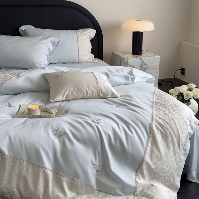 91家纺网 家纺一手货源 找家纺 MIU缪家居 2025新款100支超柔天丝棉四件套-安缦 安缦-觅境兰