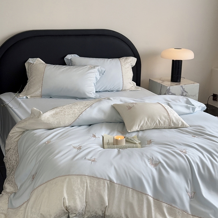 91家纺网 家纺一手货源 找家纺 MIU缪家居 2025新款100支超柔天丝棉四件套-安缦 安缦-觅境兰