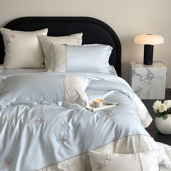 91家纺网 家纺一手货源 找家纺 MIU缪家居 2025新款100支超柔天丝棉四件套-安缦 安缦-觅境兰