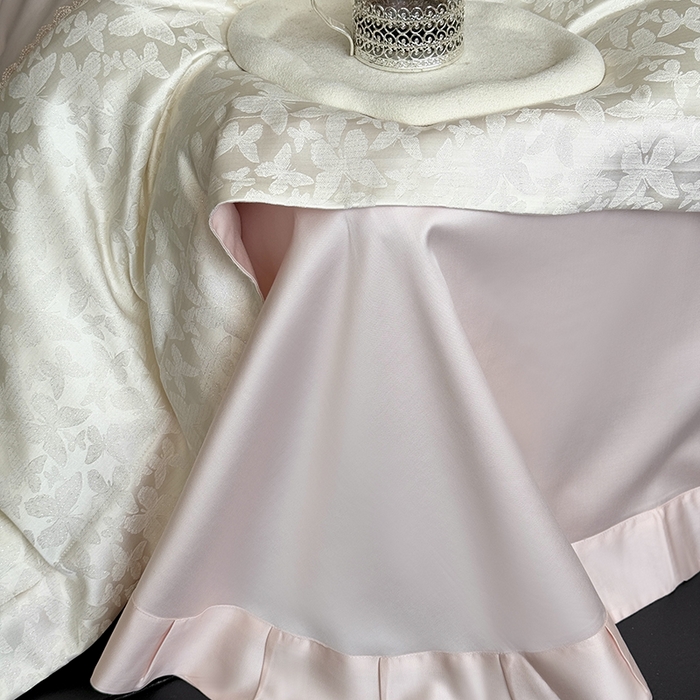 91家纺网 家纺一手货源 找家纺 MIU缪家居 2025新款100支超柔天丝棉四件套-安缦 安缦-日暮粉