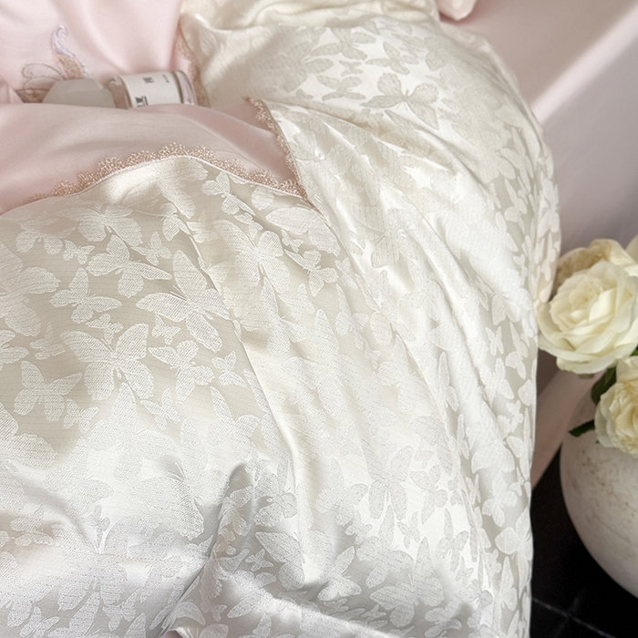 91家纺网 家纺一手货源 找家纺 MIU缪家居 2025新款100支超柔天丝棉四件套-安缦 安缦-日暮粉