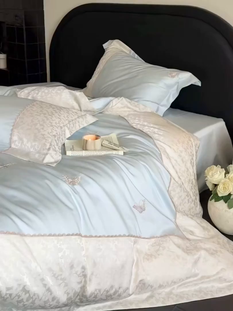 91家纺网 家纺一手货源 找家纺 MIU缪家居 2025新款100支超柔天丝棉四件套-安缦 安缦-觅境兰