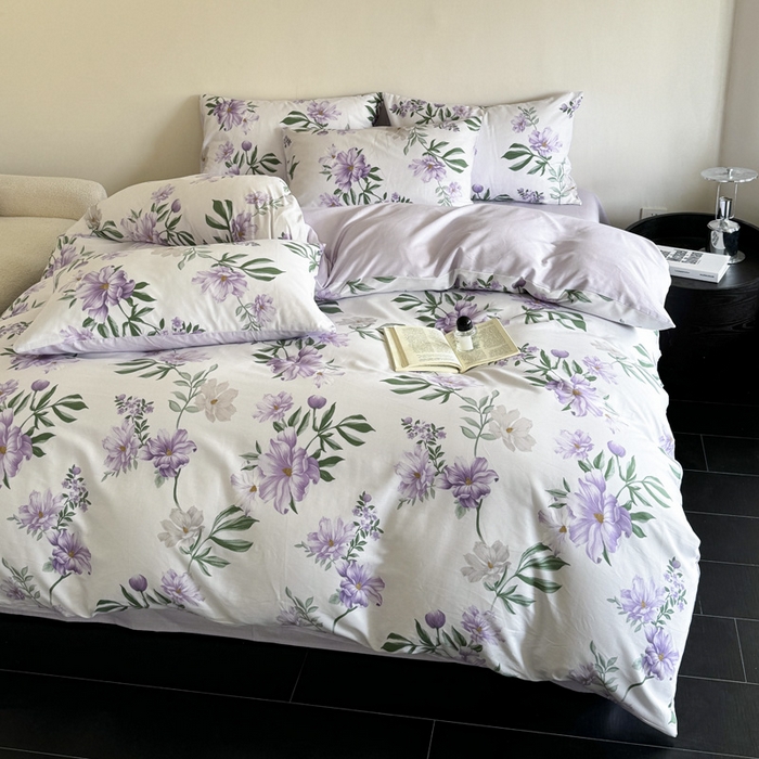 91家纺网 家纺一手货源 找家纺 澳梵家居 2025新款全棉印花四件套 花锦