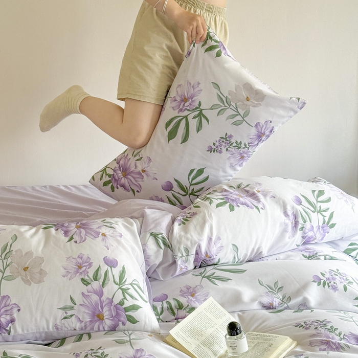 91家纺网 家纺一手货源 找家纺 澳梵家居 2025新款全棉印花四件套 花锦