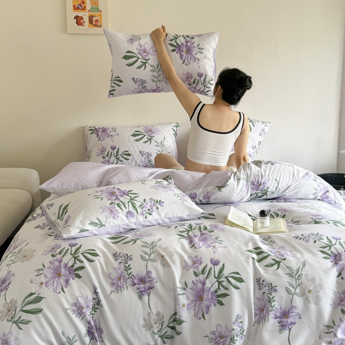 91家纺网 家纺一手货源 找家纺 澳梵家居 2025新款全棉印花四件套 花锦