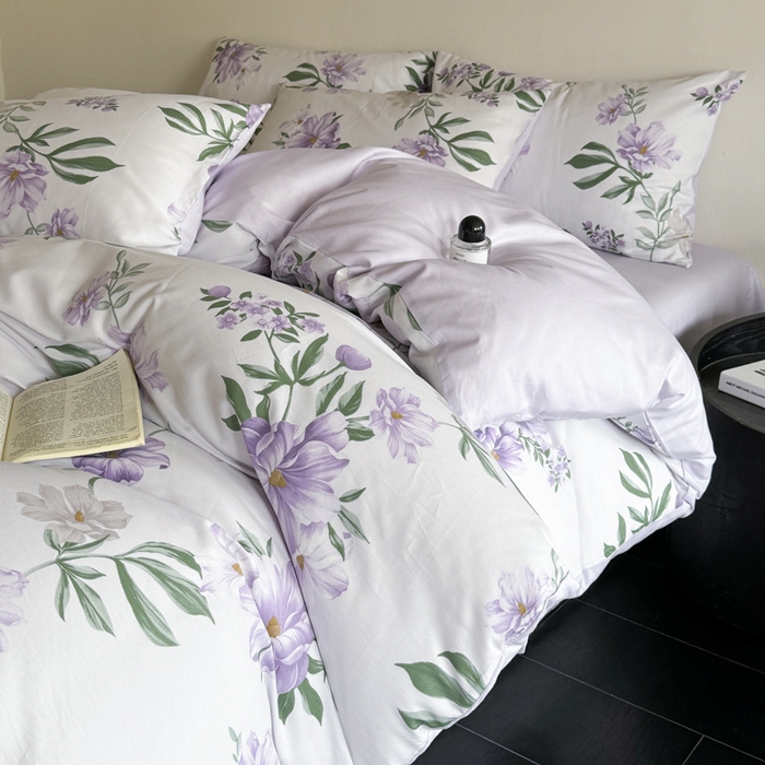 91家纺网 家纺一手货源 找家纺 澳梵家居 2025新款全棉印花四件套 花锦