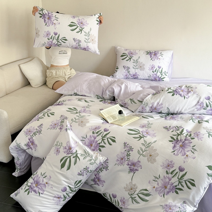 91家纺网 家纺一手货源 找家纺 澳梵家居 2025新款全棉印花四件套 花锦