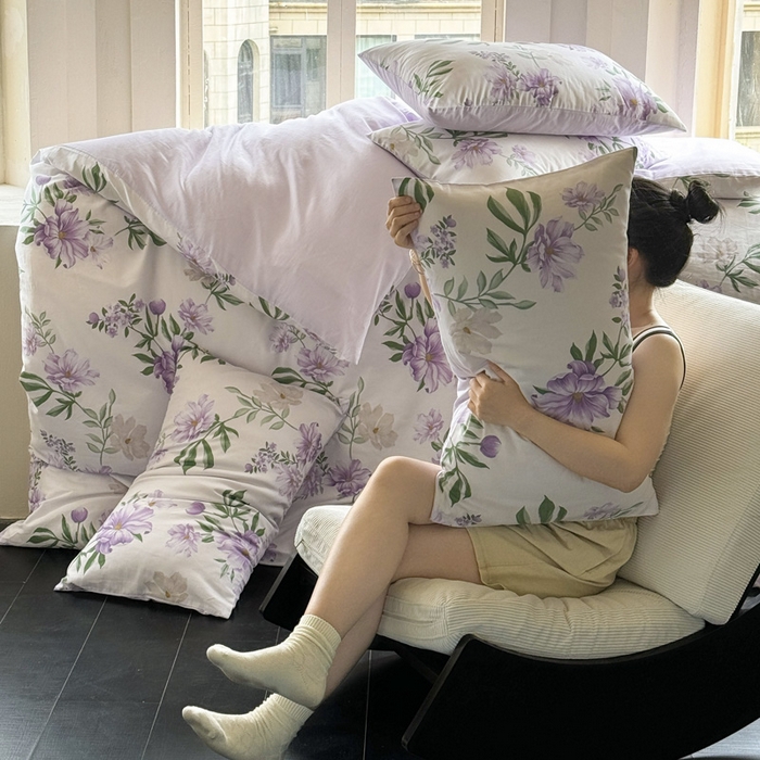 91家纺网 家纺一手货源 找家纺 澳梵家居 2025新款全棉印花四件套 花锦