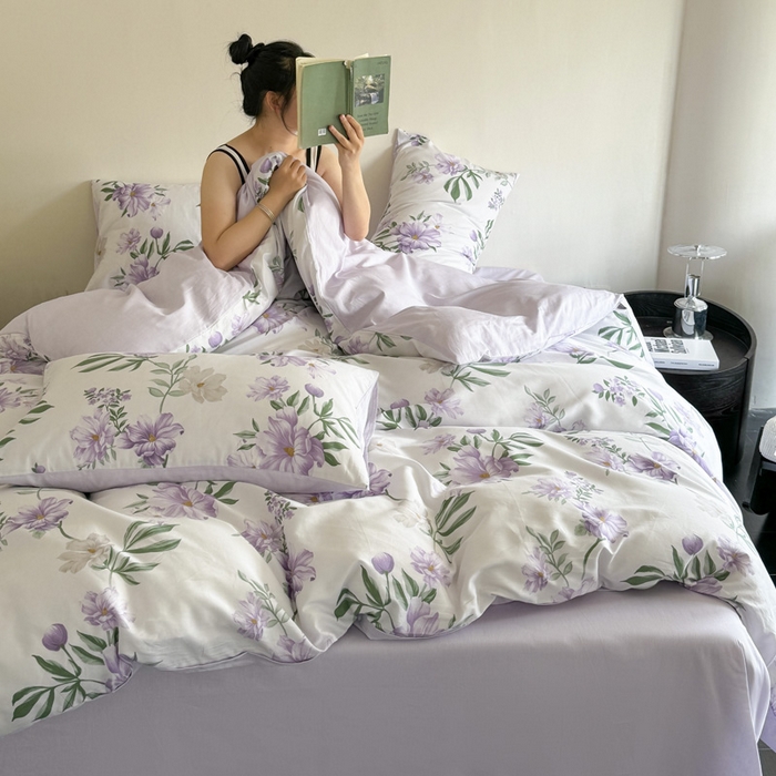 91家纺网 家纺一手货源 找家纺 澳梵家居 2025新款全棉印花四件套 花锦