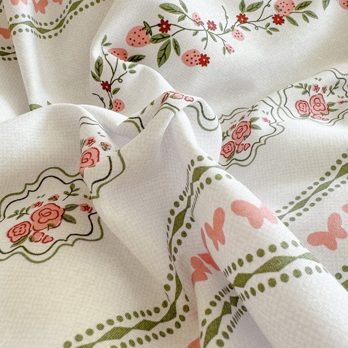 91家纺网 家纺一手货源 找家纺 澳梵家居 2025新款全棉印花四件套 玫瑰物语