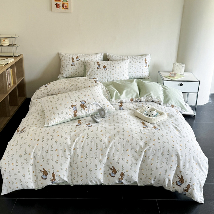 91家纺网 家纺一手货源 找家纺 澳梵家居 2025新款全棉印花四件套 纳爱斯之眼