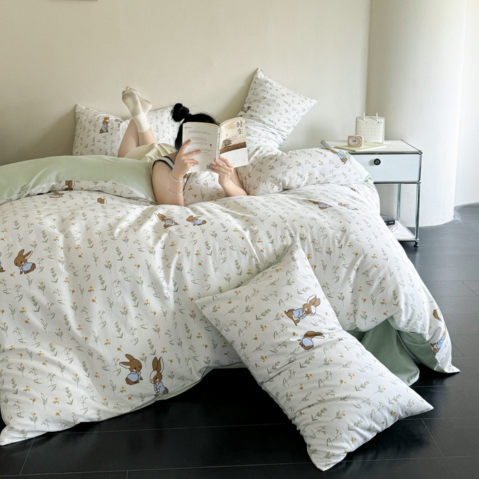 91家纺网 家纺一手货源 找家纺 澳梵家居 2025新款全棉印花四件套 纳爱斯之眼