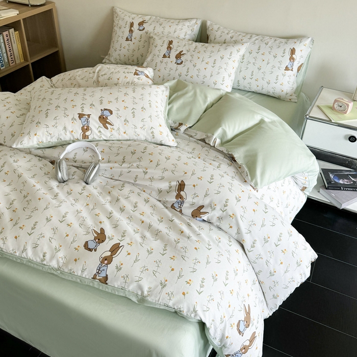 91家纺网 家纺一手货源 找家纺 澳梵家居 2025新款全棉印花四件套 纳爱斯之眼